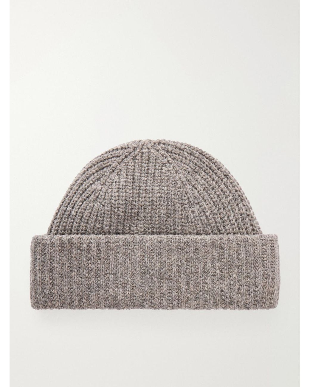 NN07 Gray Sailor 6650 Ribbed Wool-Blend Beanie for men