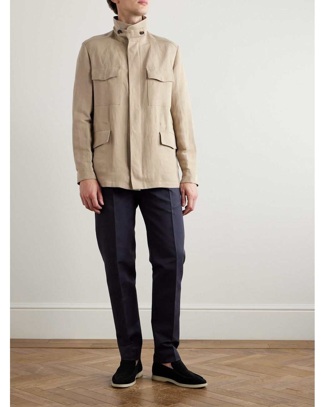 Loro Piana Natural Linen And Silk-Blend Field Jacket for men