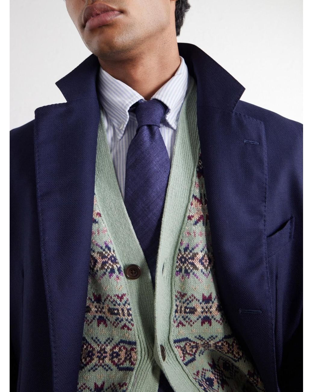 Drake's Blue 7Cm Silk Tie for men