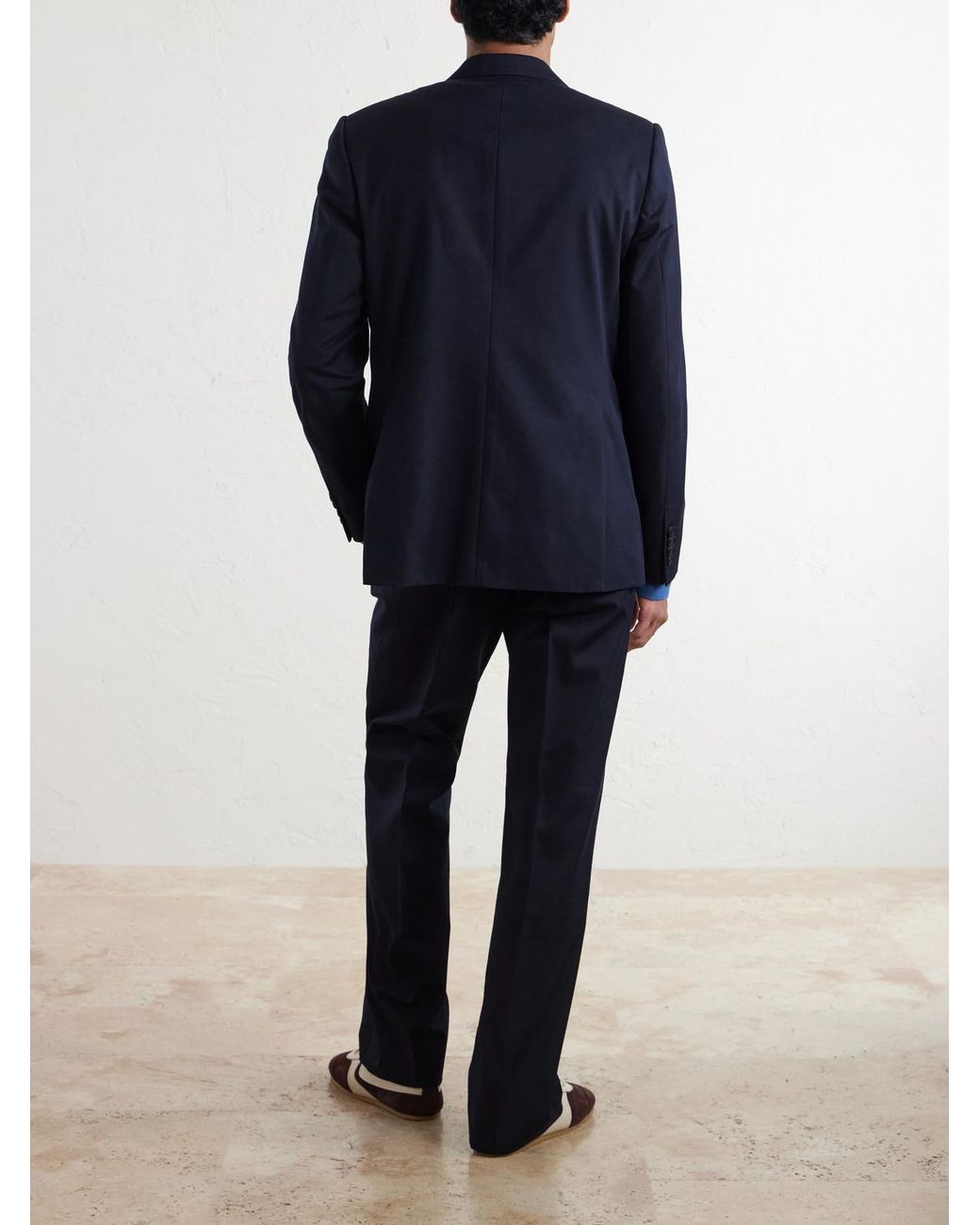 Dries Van Noten Blue Kayno Cotton And Wool-Blend Suit for men