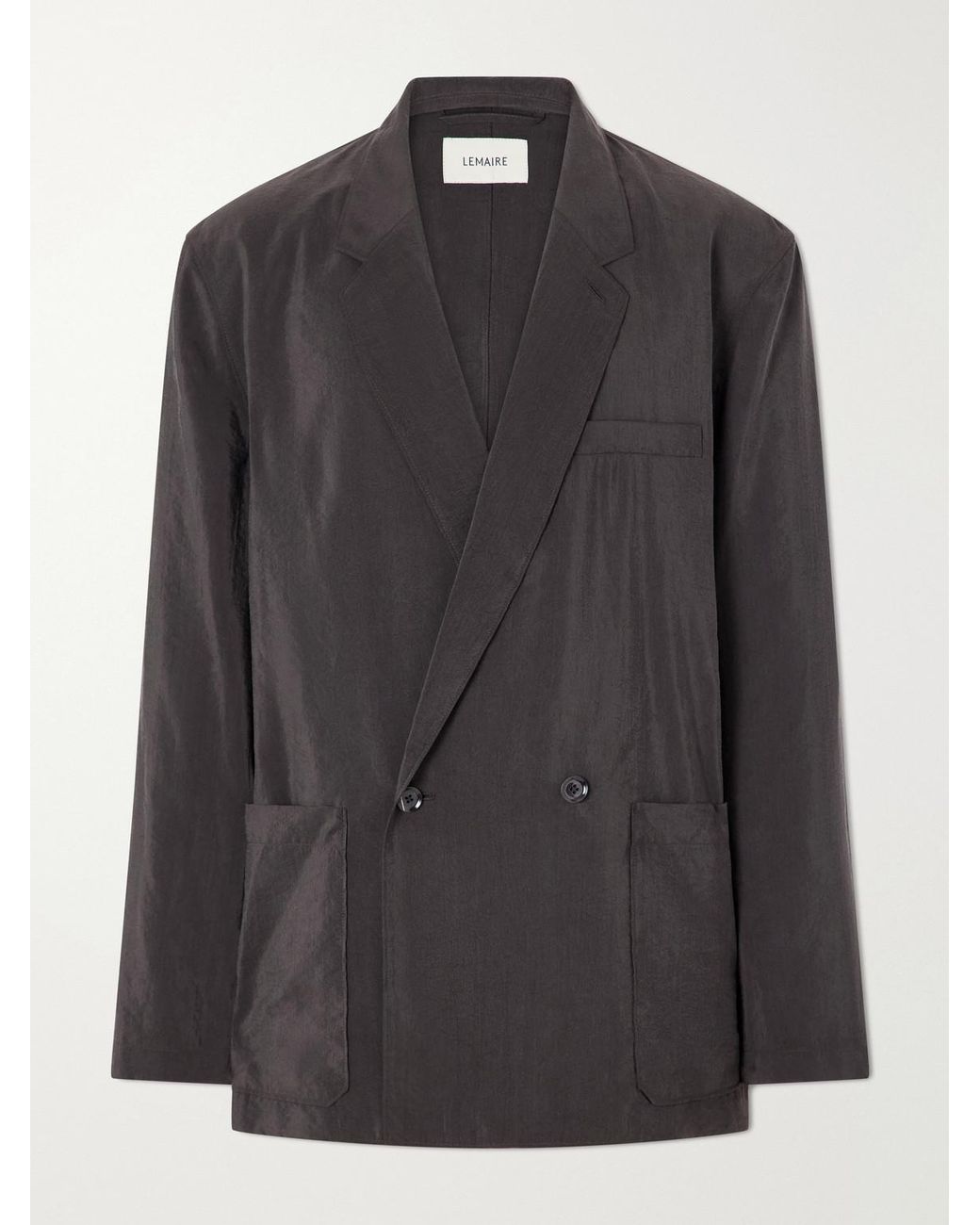 Lemaire Black Silk-Blend Suit Jacket for men