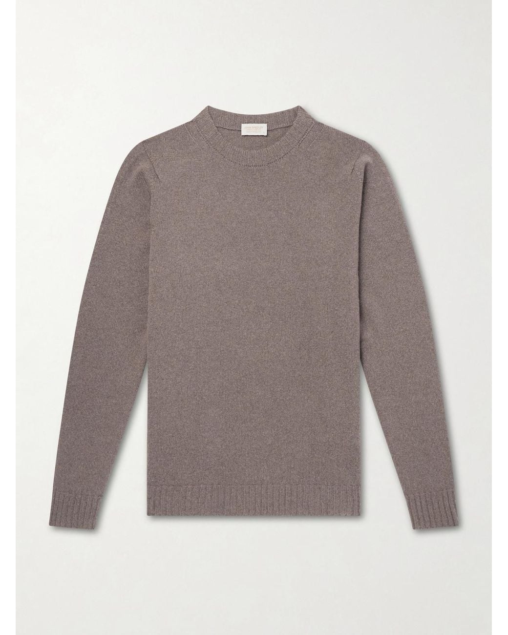 John Smedley Gray Norfolk Recycled-Cashmere And Merino Wool-Blend Sweater for men