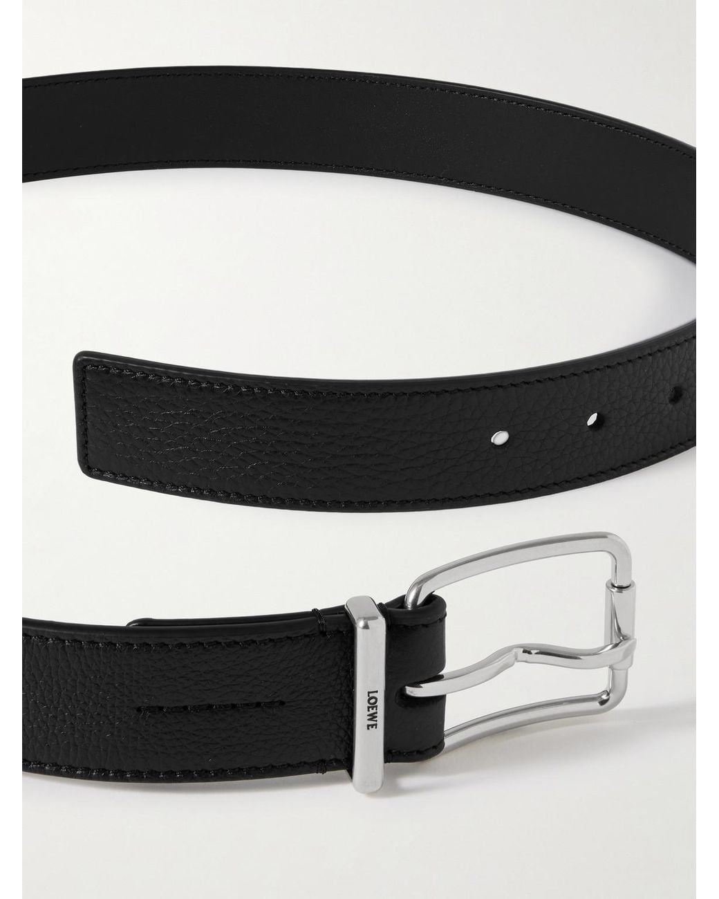 Loewe Black Essential 3.2Cm Full-Grain Leather Belt for men