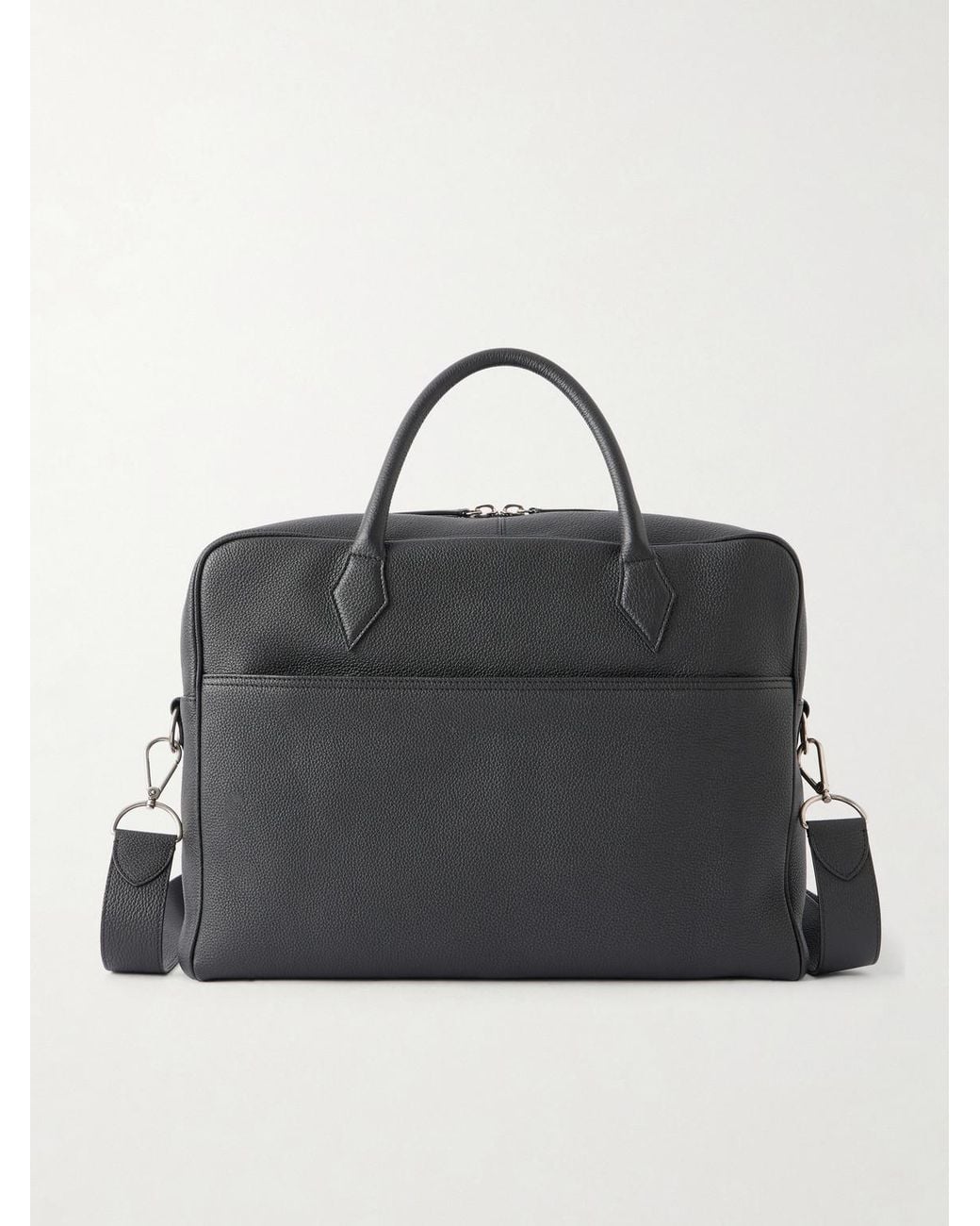 Metier Black Closer All Day Leather Briefcase for men