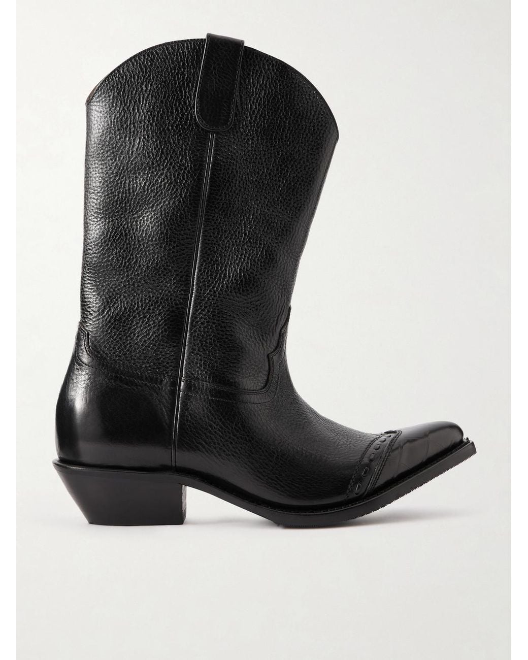 Our Legacy Black Consultant Full-Grain Leather Boots for men