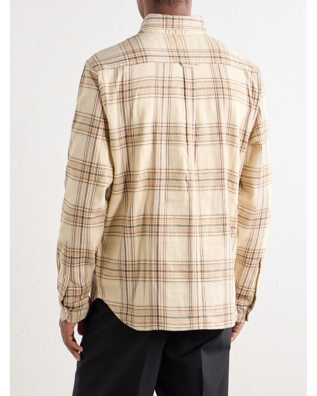 Kardo Natural Ronald Checked Cotton Shirt for men