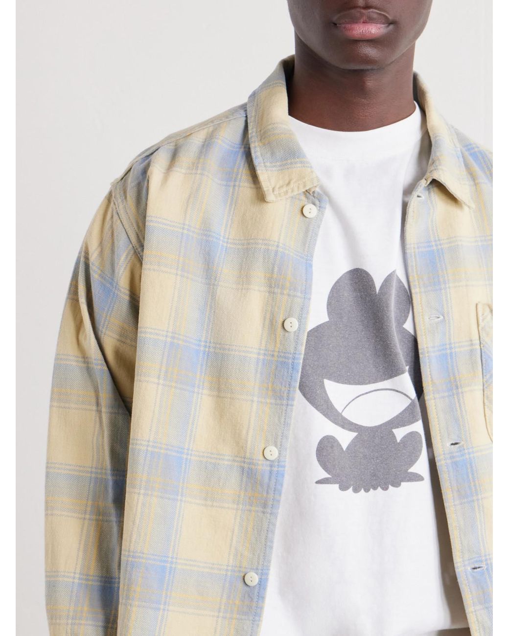 Remi Relief White Frog Printed Cotton-Jersey T-Shirt for men