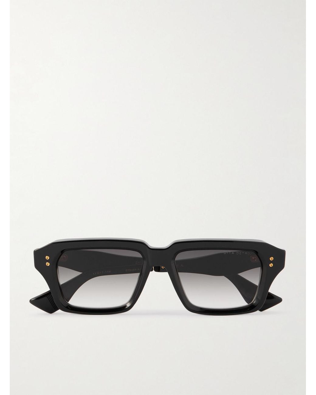 Dita Eyewear Black Detron Square-Frame Titanium And Acetate Sunglasses for men