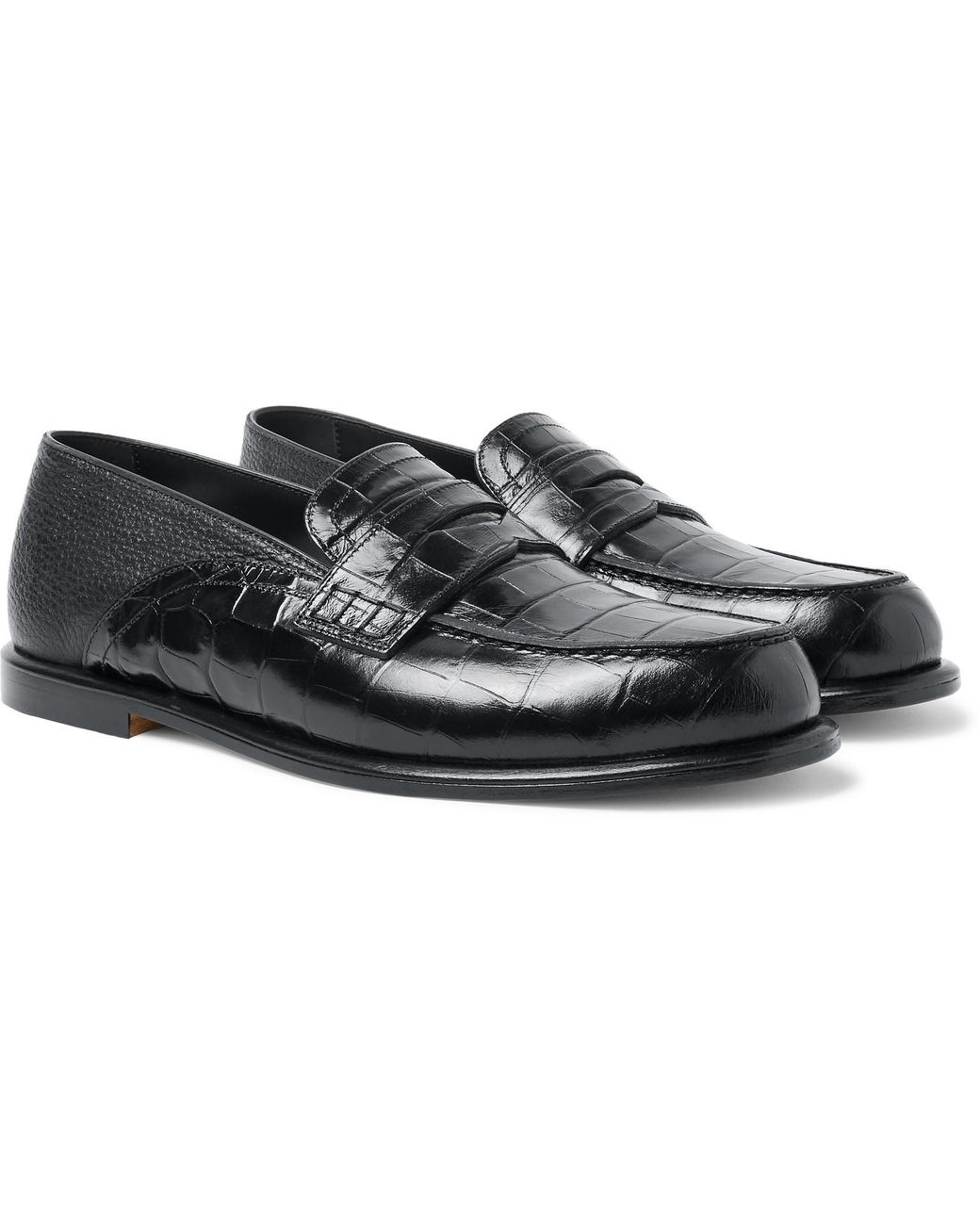 Loewe croc best sale loafers