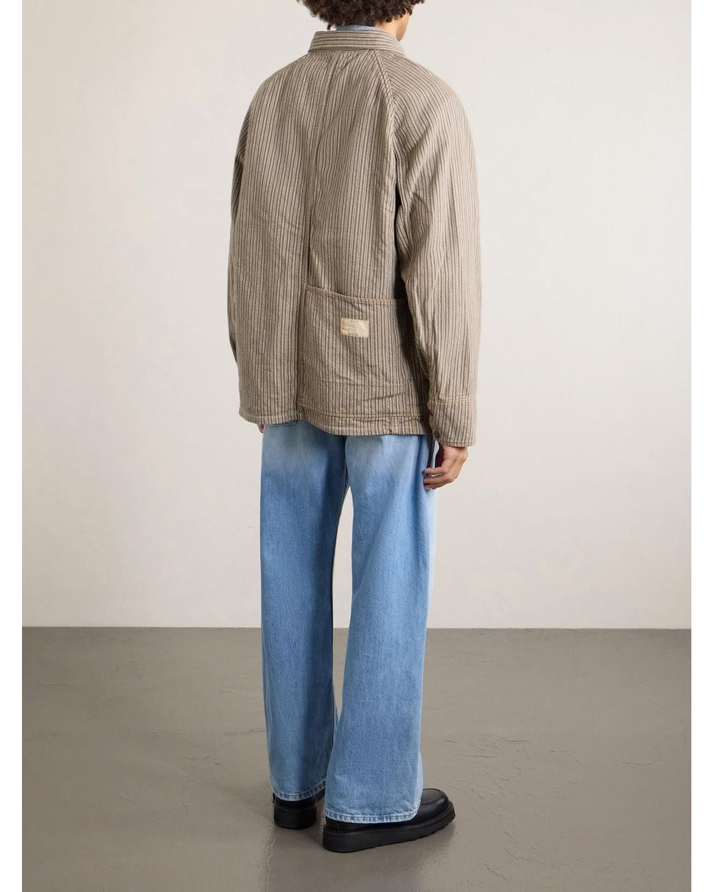 Kapital Natural Pinstriped Cotton-blend Twill Jacket for men