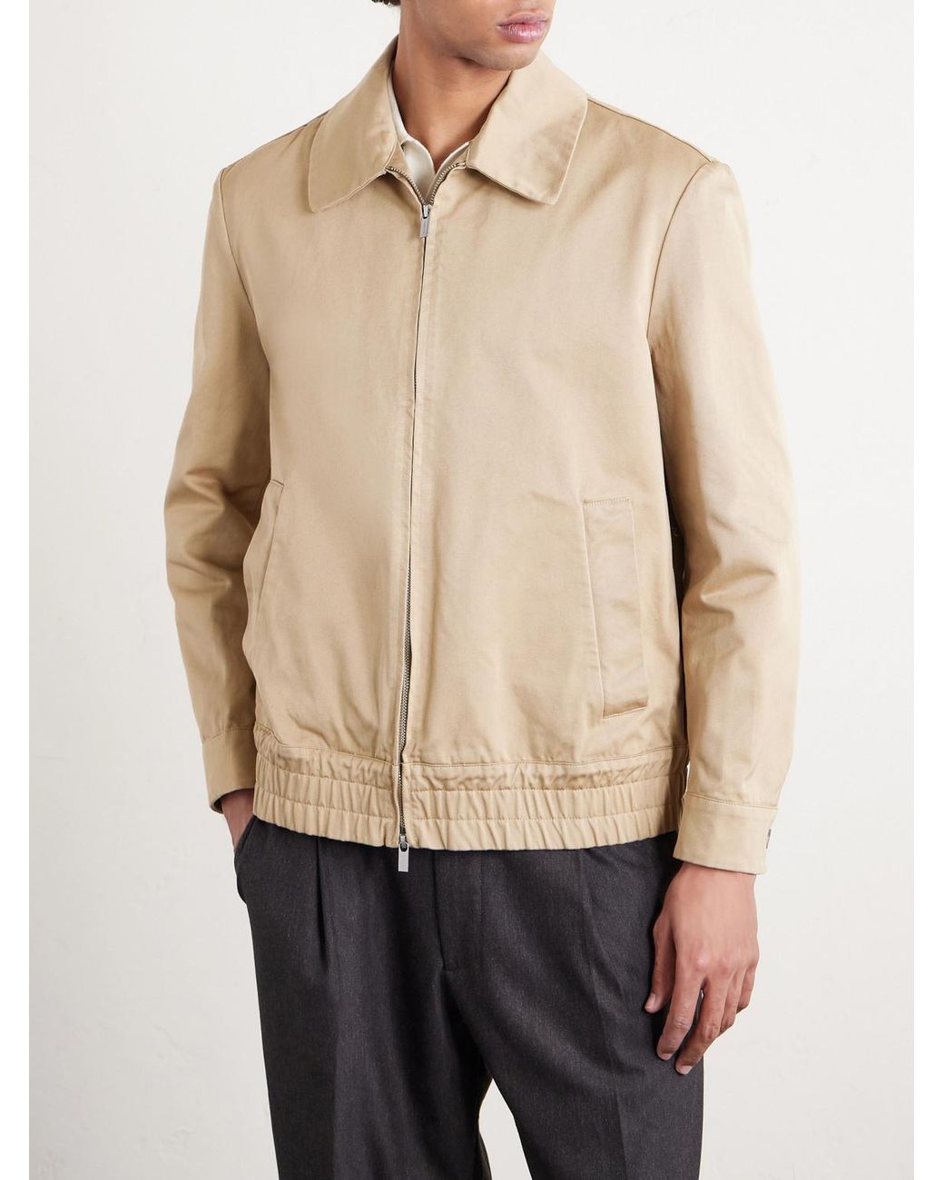 Barena Natural Cotton-gabardine Blouson Jacket for men