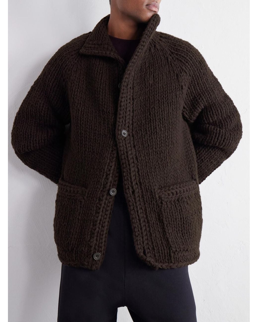 Casey Casey Black Camille Virgin Wool Cardigan for men