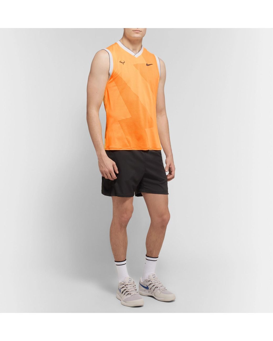Nike Rafa Slim fit Aeroreact Tennis Tank Top in Orange for Men