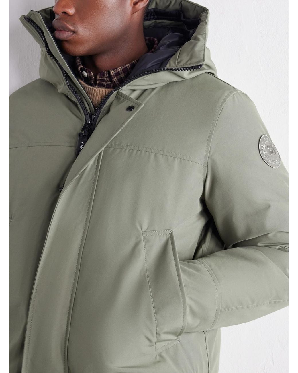 Canada Goose Gray Langford Hooded Shell Down Parka for men