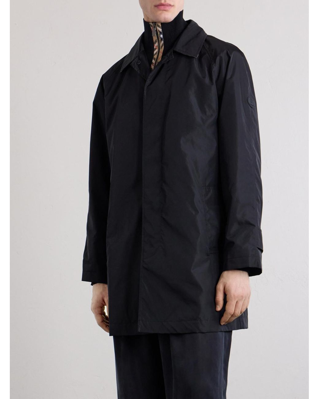 Burberry Blue Ridgewood Shell Car Coat for men