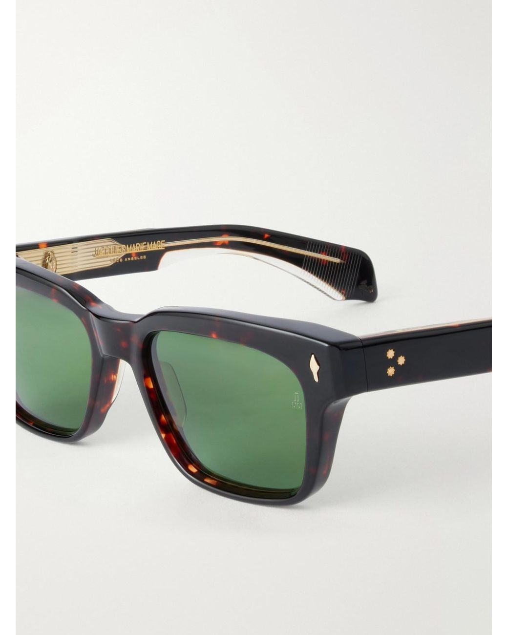 Jacques Marie Mage Green Molino Square-Frame Tortoiseshell Acetate Sunglasses for men