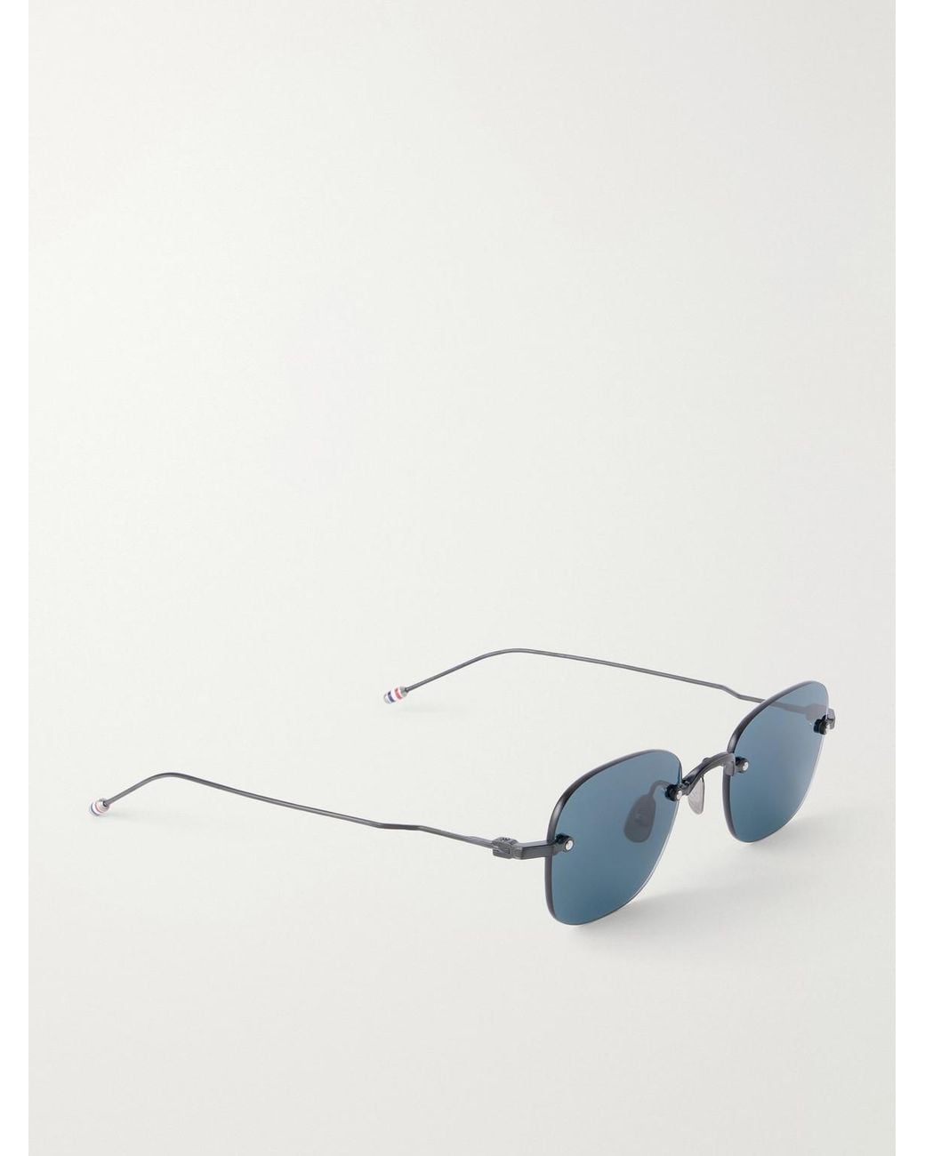Thom Browne Blue Square-Frame Titanium Sunglasses for men