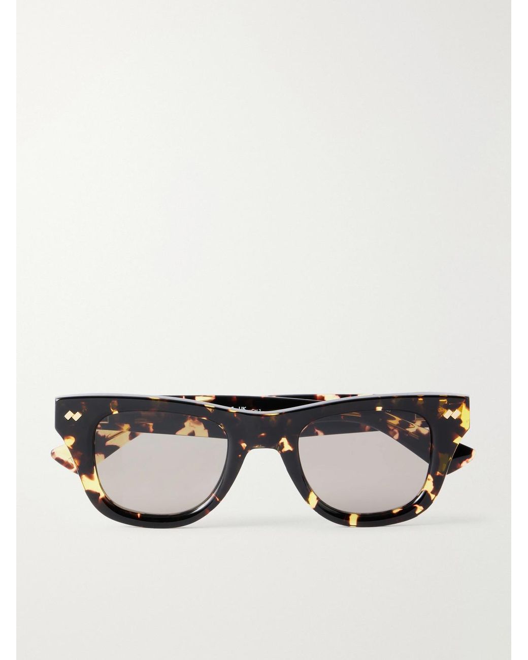 Bottega Veneta Brown Bold Ribbon Stud D-frame Recycled Tortoiseshell Acetate Sunglasses for men