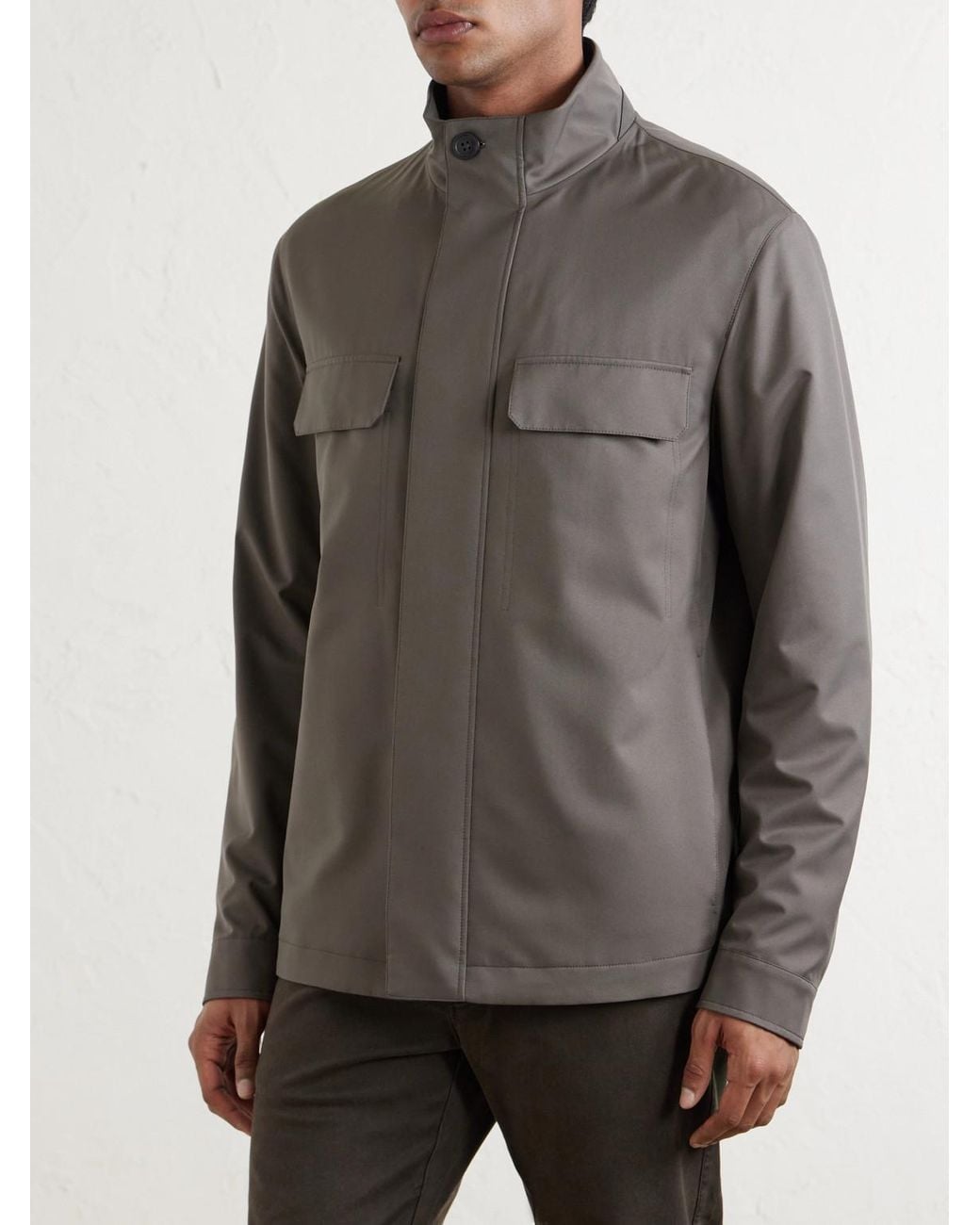Zegna Gray Shell Jacket for men