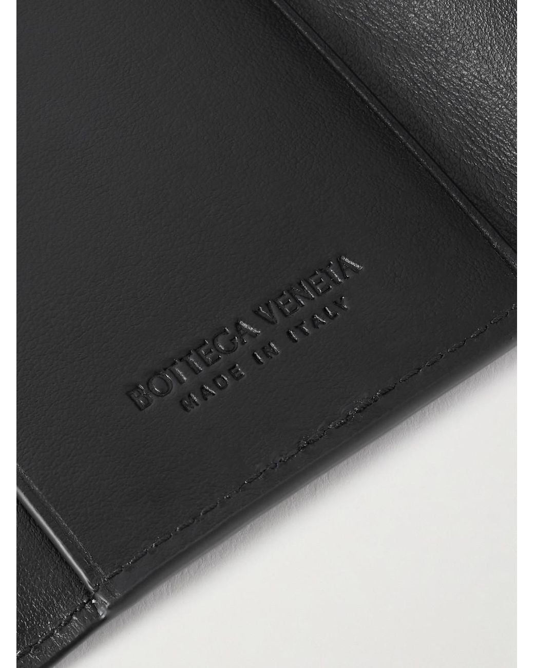 Bottega Veneta Black Intrecciato Leather And-Tone Key Holder Case for men