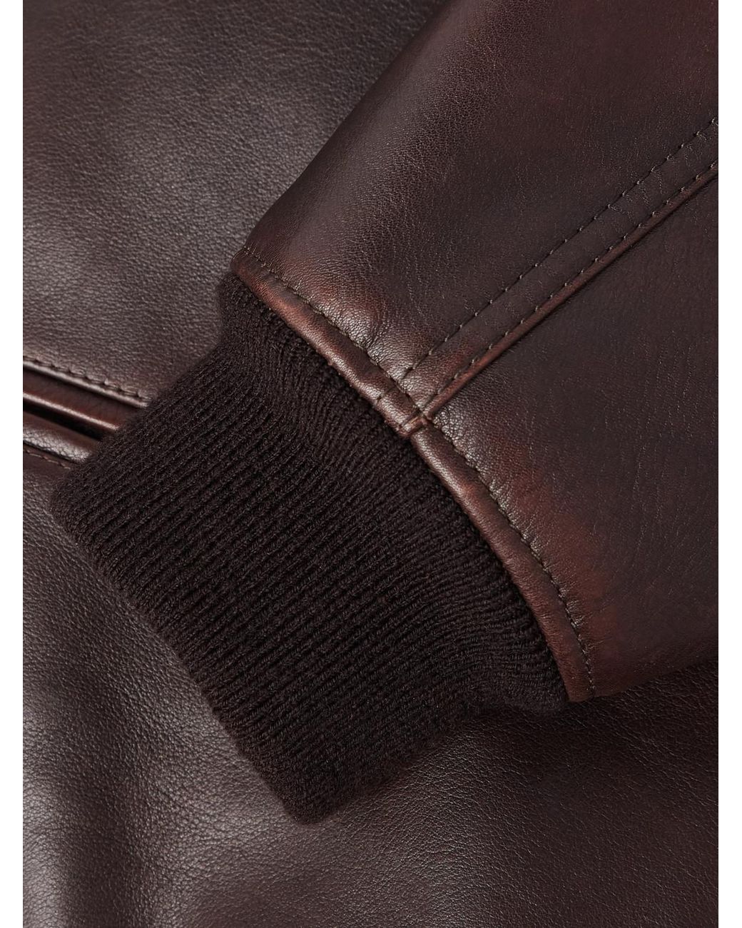 Leather Bomber Jacket di Céline in Brown da Uomo