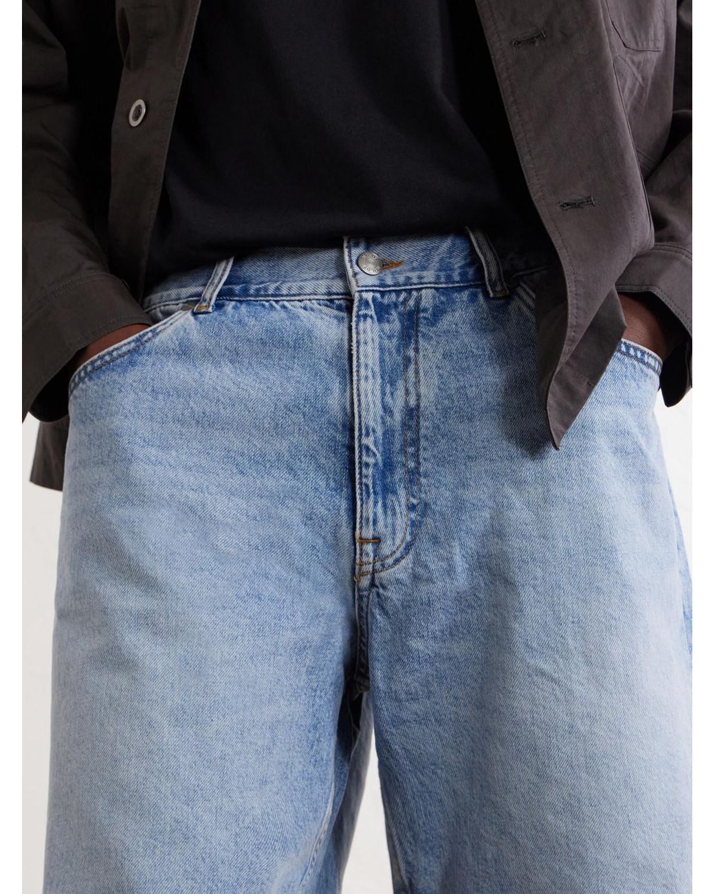 NN07 Blue Otis 1882 Straight-Leg Organic Denim Shorts for men