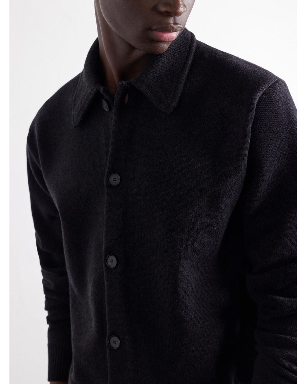 Auralee Blue Wool Cardigan for men