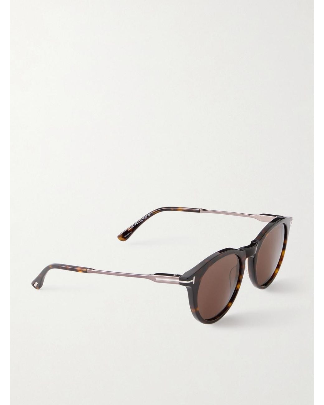Tom Ford Brown Olivier-02 Round-Frame Tortoiseshell Acetate Sunglasses for men