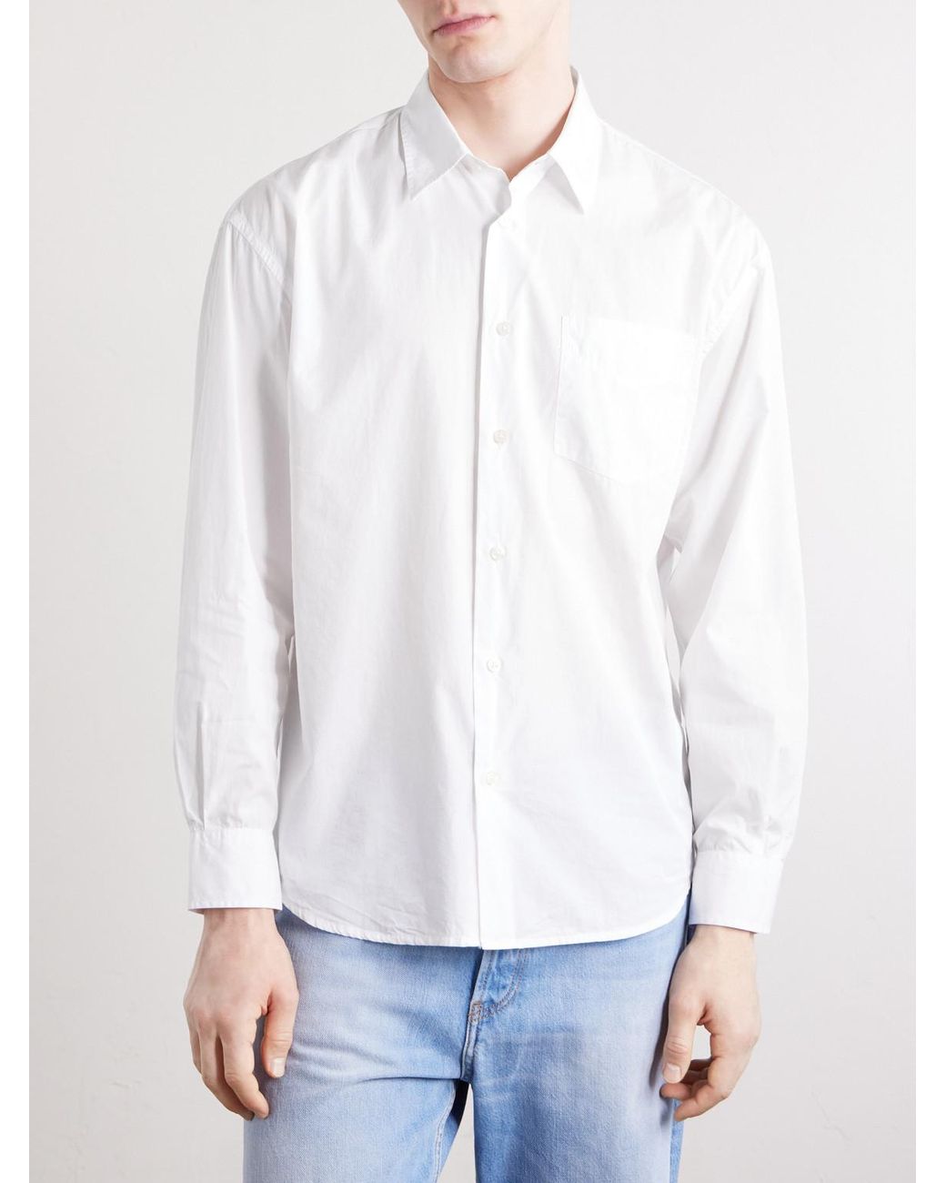 Altea White Cotton-poplin Shirt for men