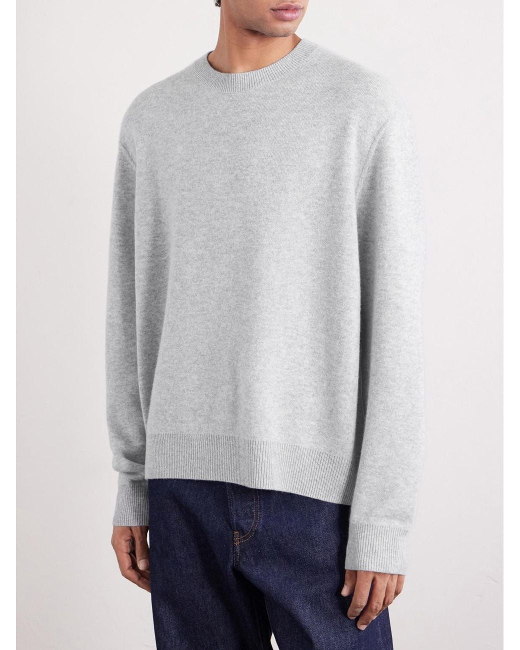 Acne White Klimi Cashmere-blend Sweater for men