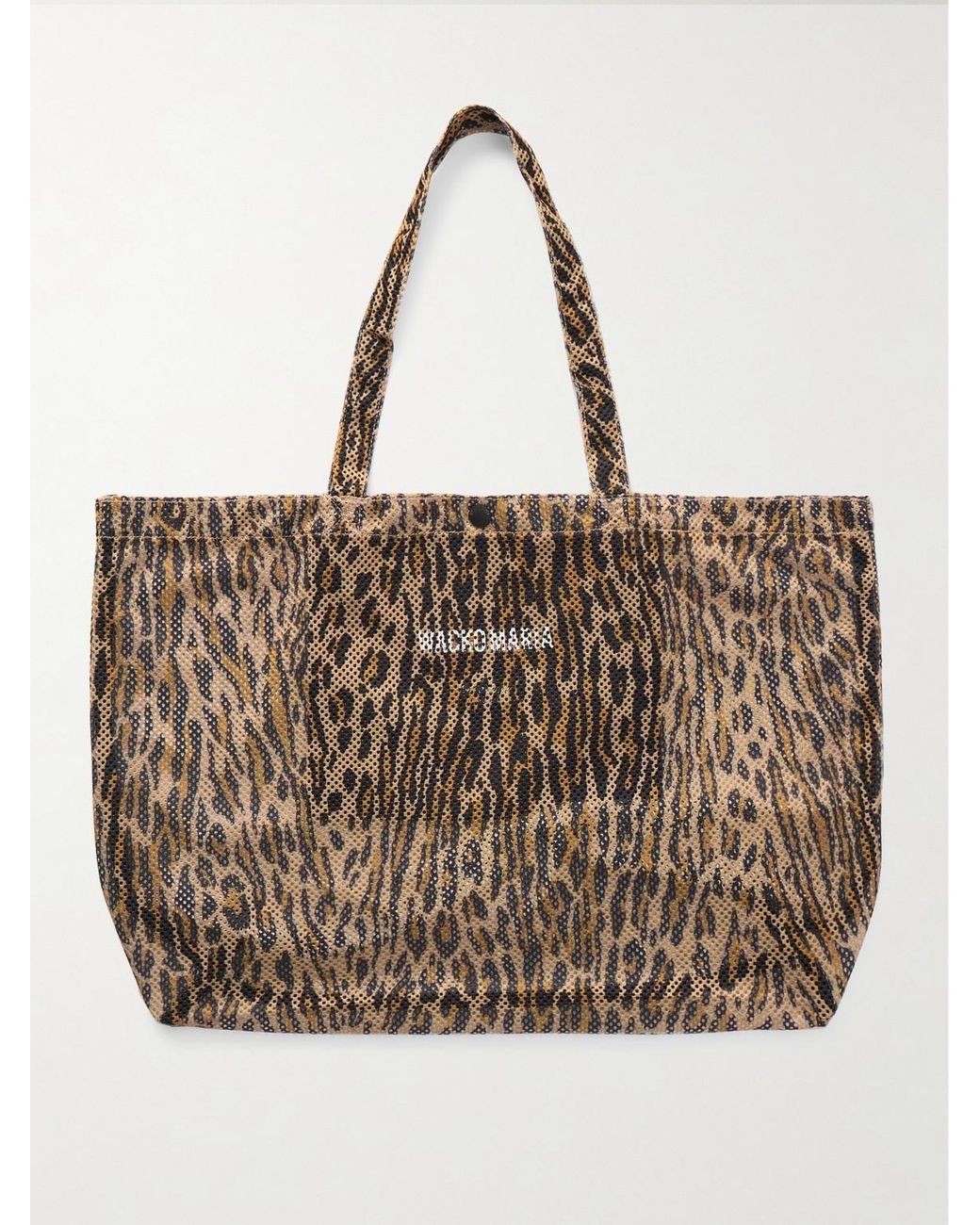 バッグ WACKOMARIA SPEAK EASY LEOPARD TOTE BLUE WACKOMARIA SPEAK EASY LEOPARD TOTE BLUE Wacko Maria Speak