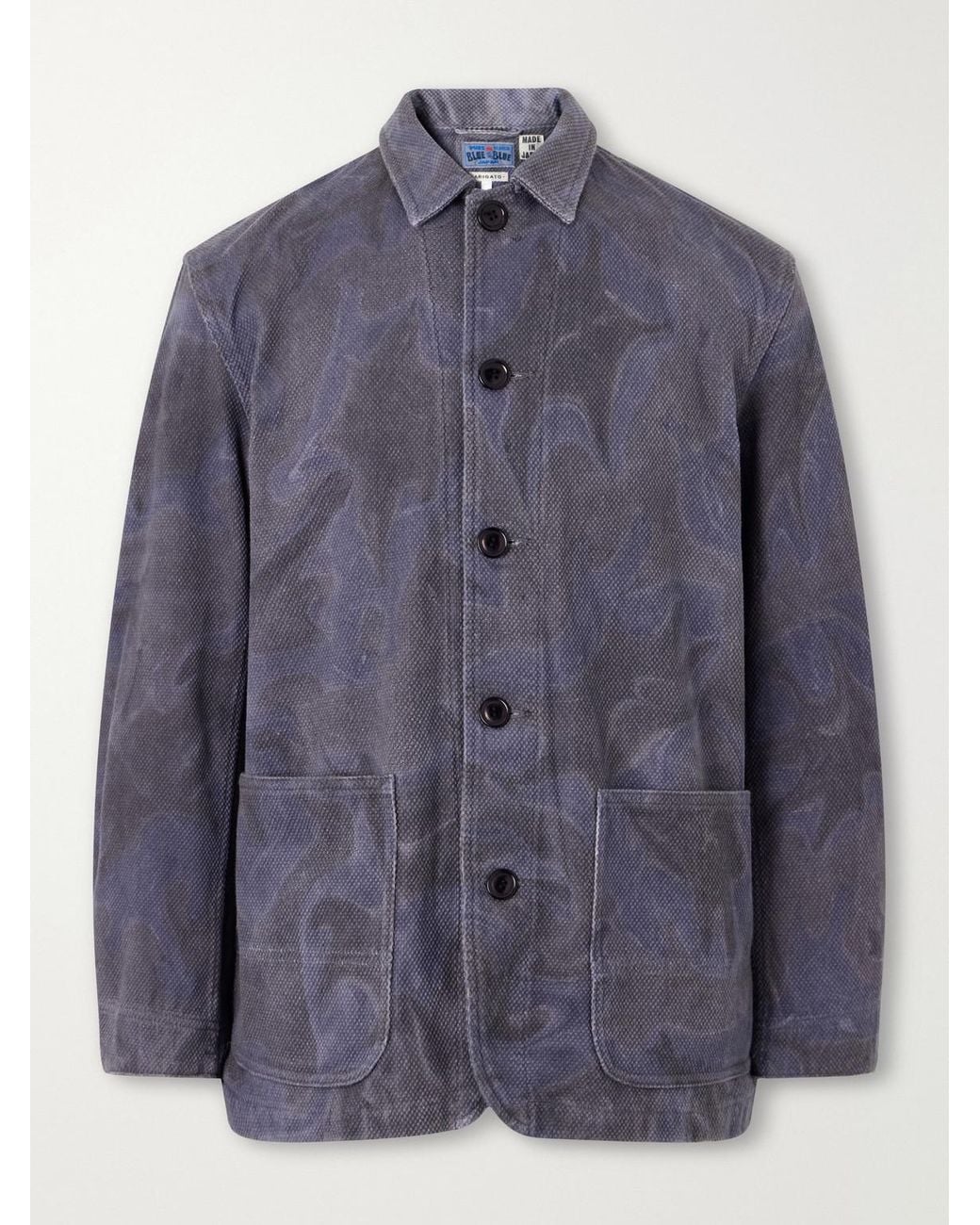 Blue Blue Japan Blue Coverall Sumi Nagashi Cotton-Sashiko Jacket for men