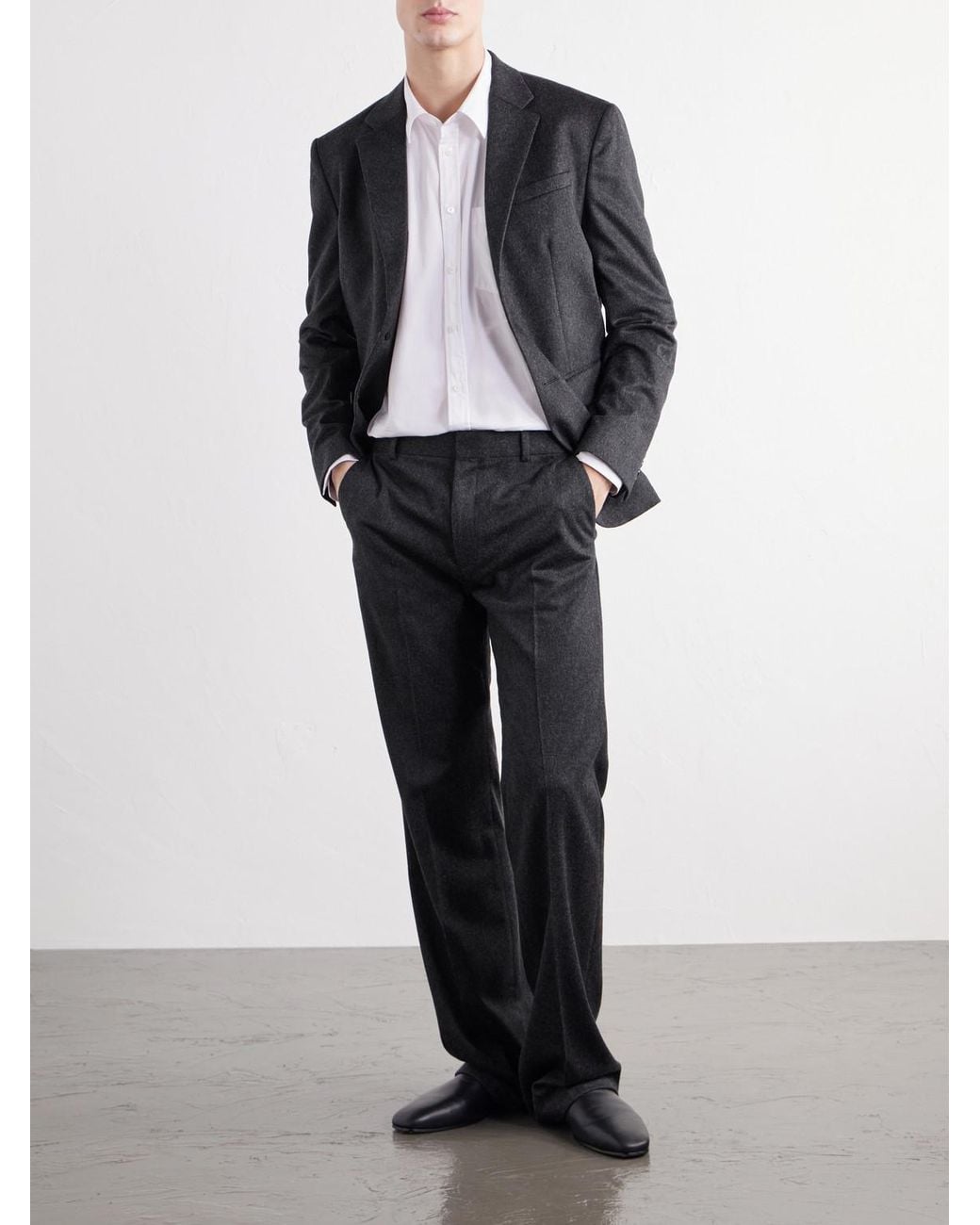 Totême Blue Straight-Leg Wool And Cashmere-Blend Suit Trousers for men