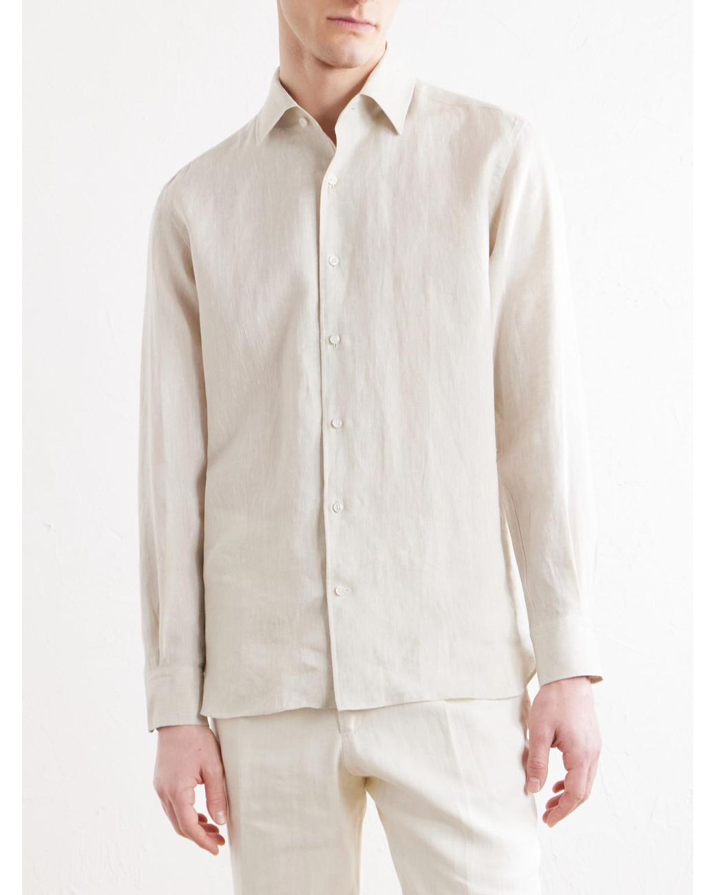 Zegna White Linen Shirt for men