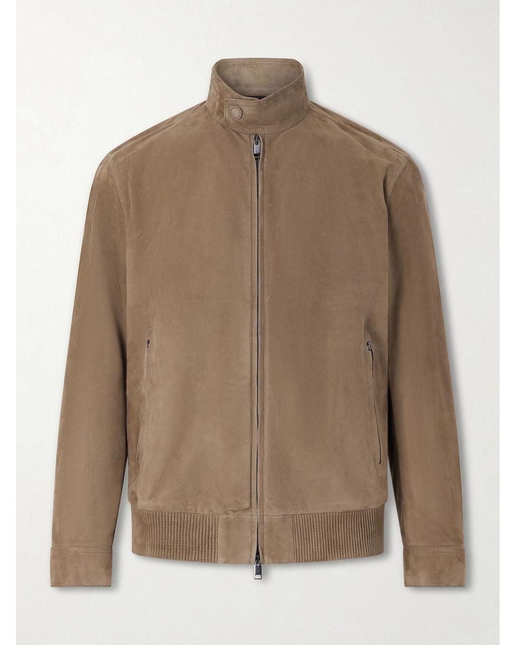 Brioni Brown Suede Jacket for men