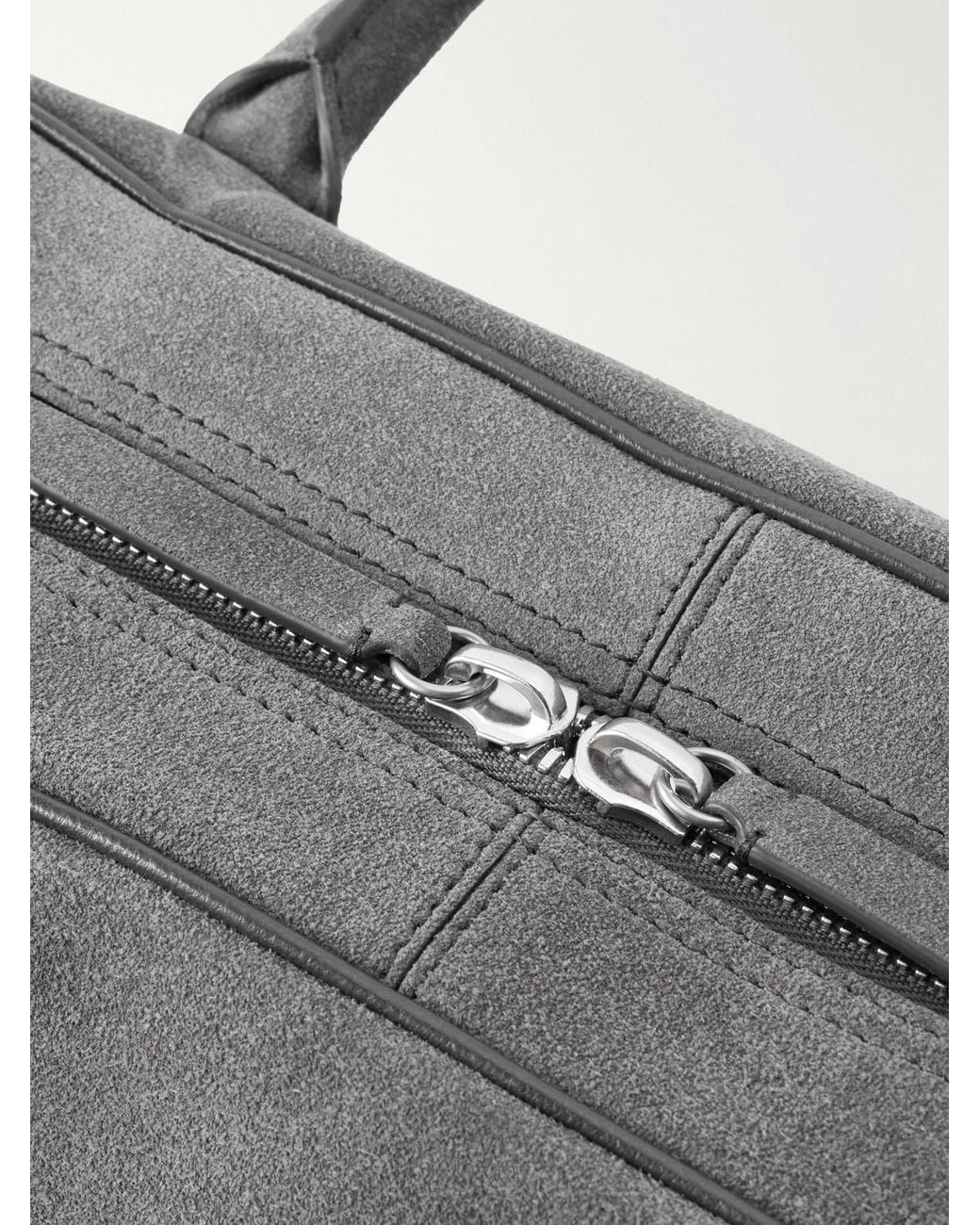 Metier Gray Closer Suede Briefcase for men