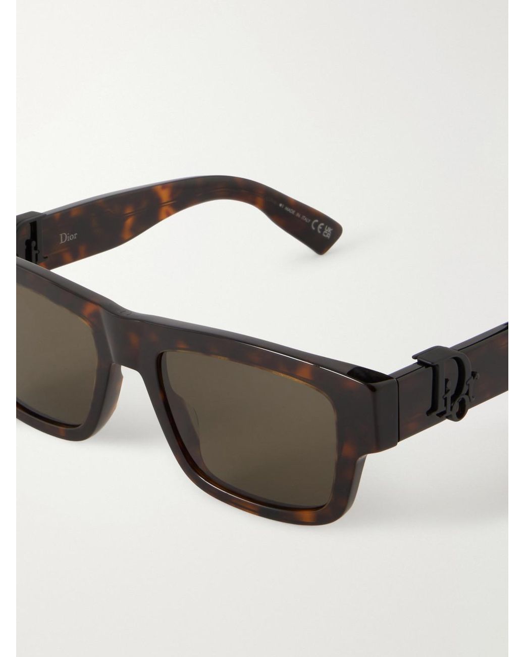 Dior Black Dior Oblique S3i Rectangular-frame Acetate Sunglasses for men