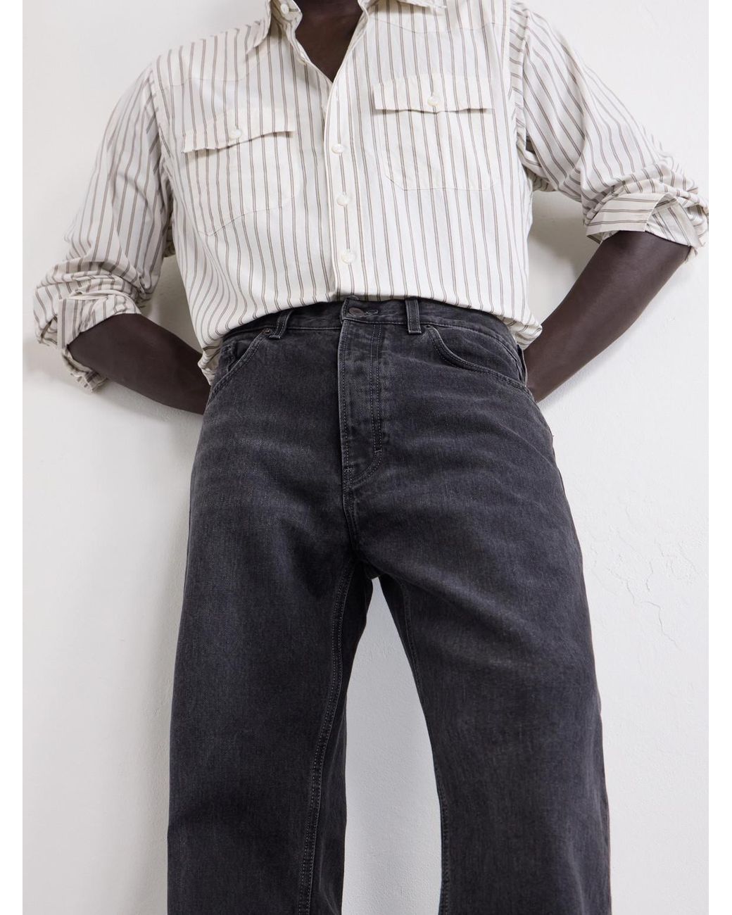 Jeanerica Blue Vega Straight-Leg Cotton Jeans for men