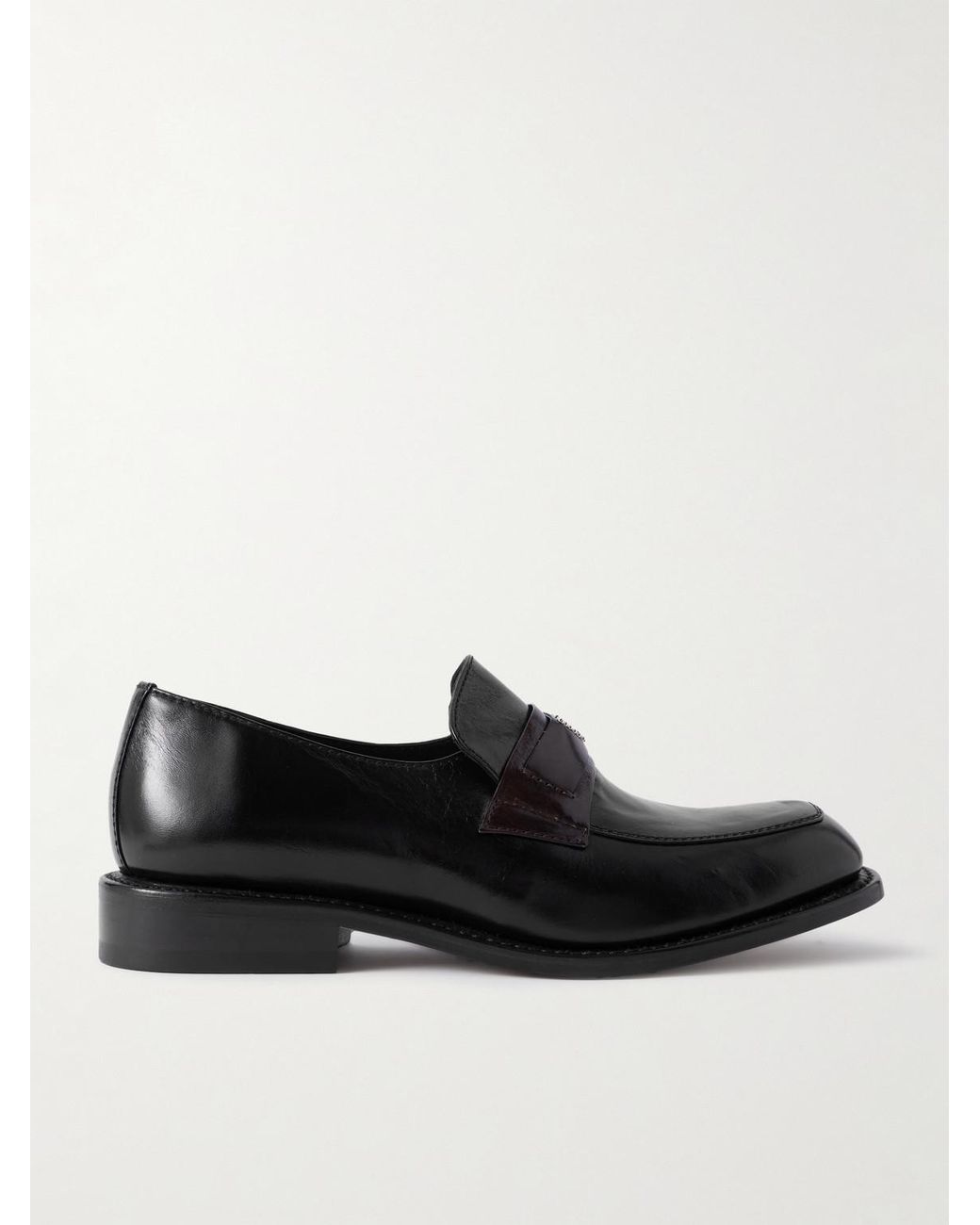 Our Legacy Emporio Armani Sentiero Embellished Leather Loafers in