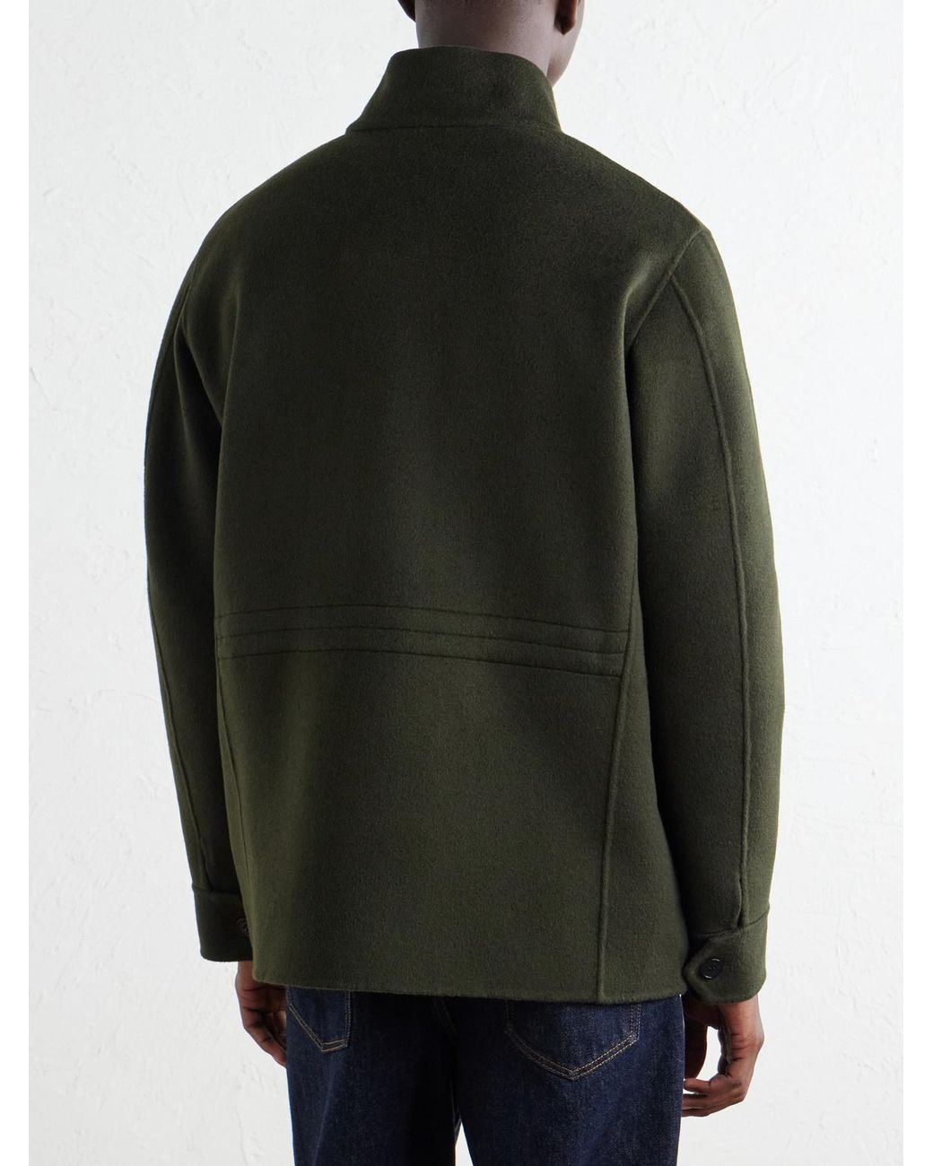 Slowear Green Paltò Wool-Blend Jacket for men
