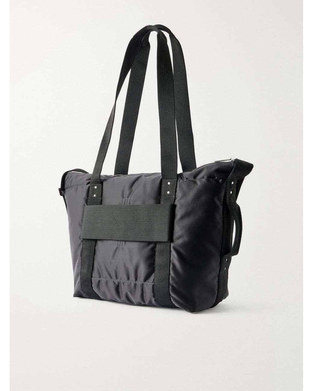 Rick Owens Black Trolley Canvas-Trimmed Shell Tote for men