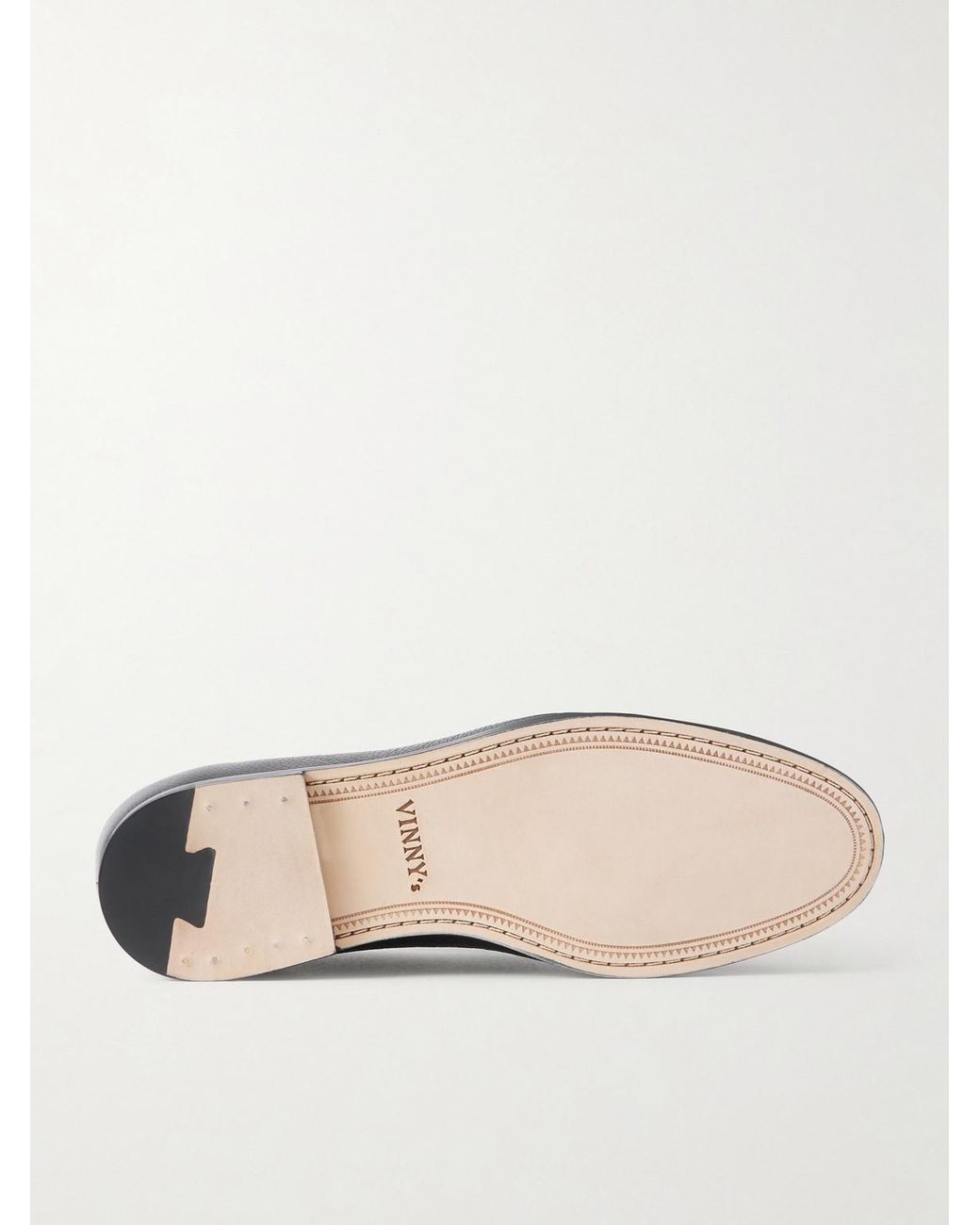 VINNY'S Black Marcel Full-grain Leather Loafers for men