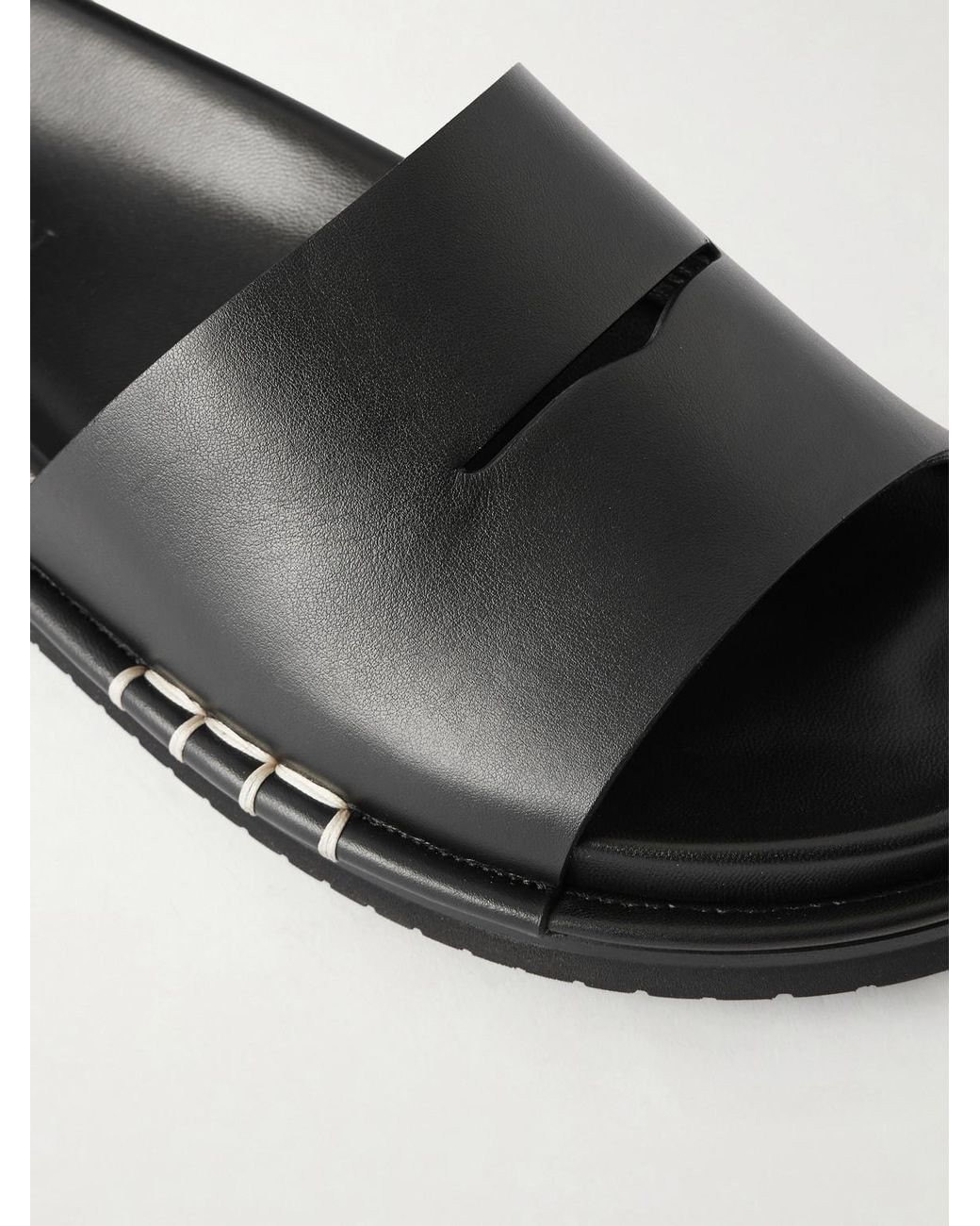 J.W. Anderson Black Fussbett Leather Sandals for men