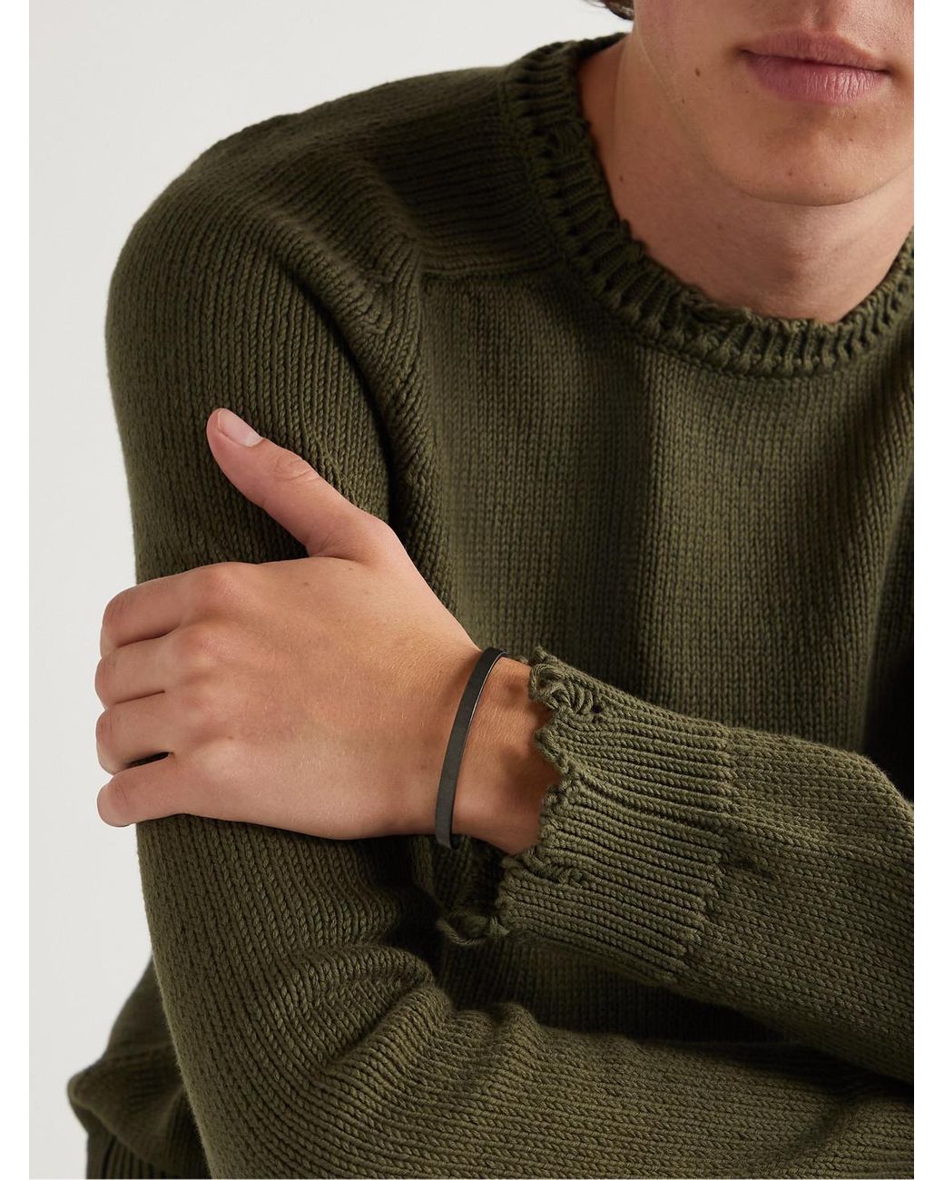 Buccellati Macri Blackened Bangle for men