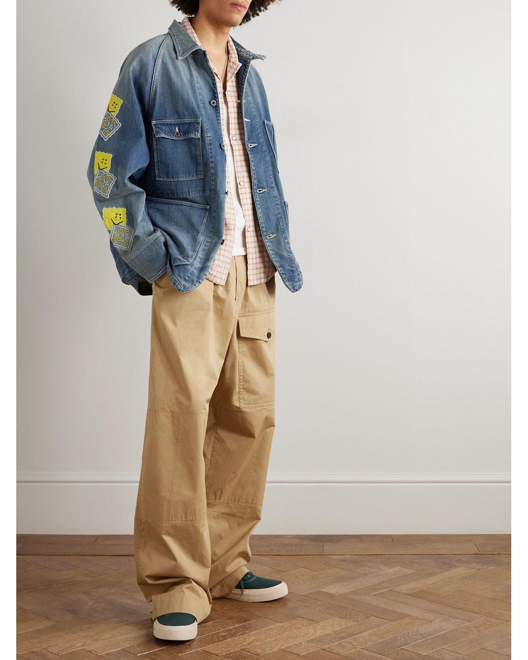 Kapital Blue Cactus Appliquéd Denim Jacket for men