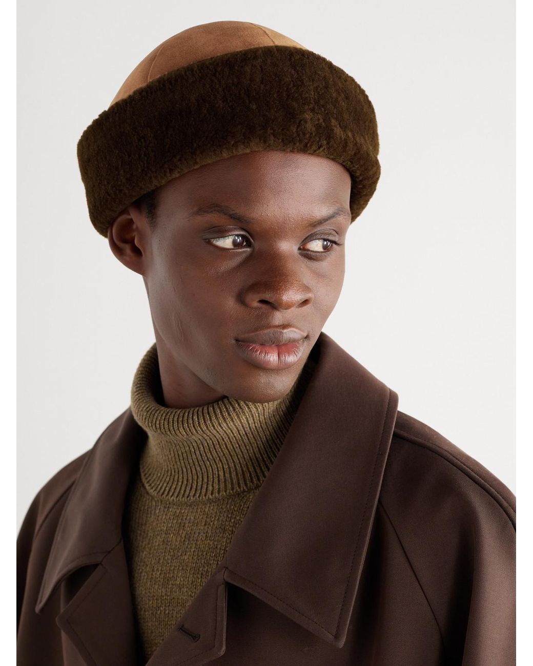 Loro Piana Brown Lys Shearling Beanie
