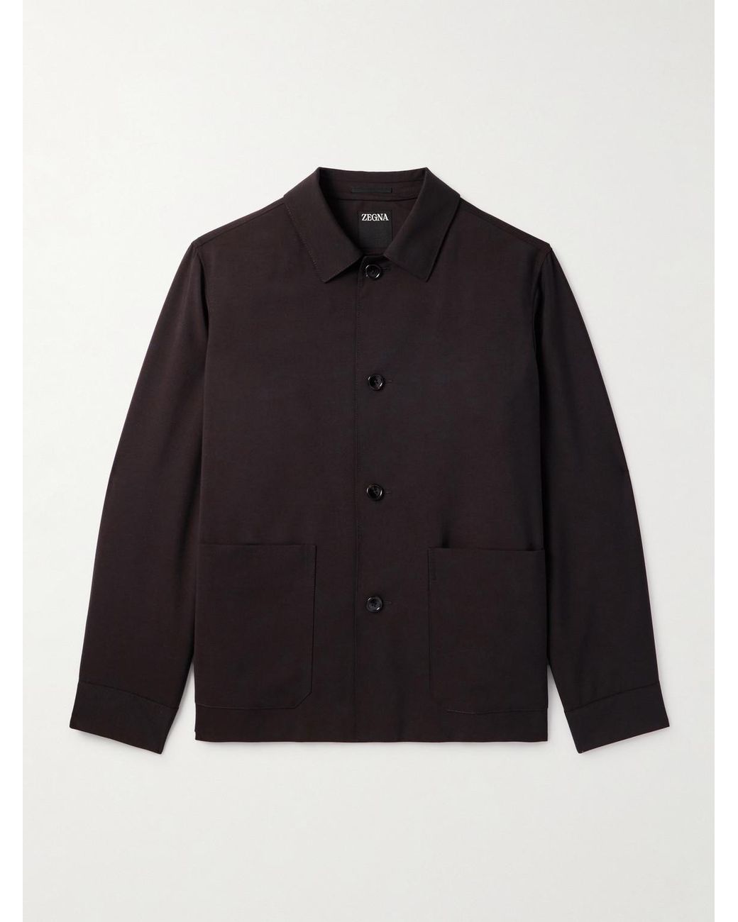 Zegna Blue Wool And Mohair-Blend Jacket for men