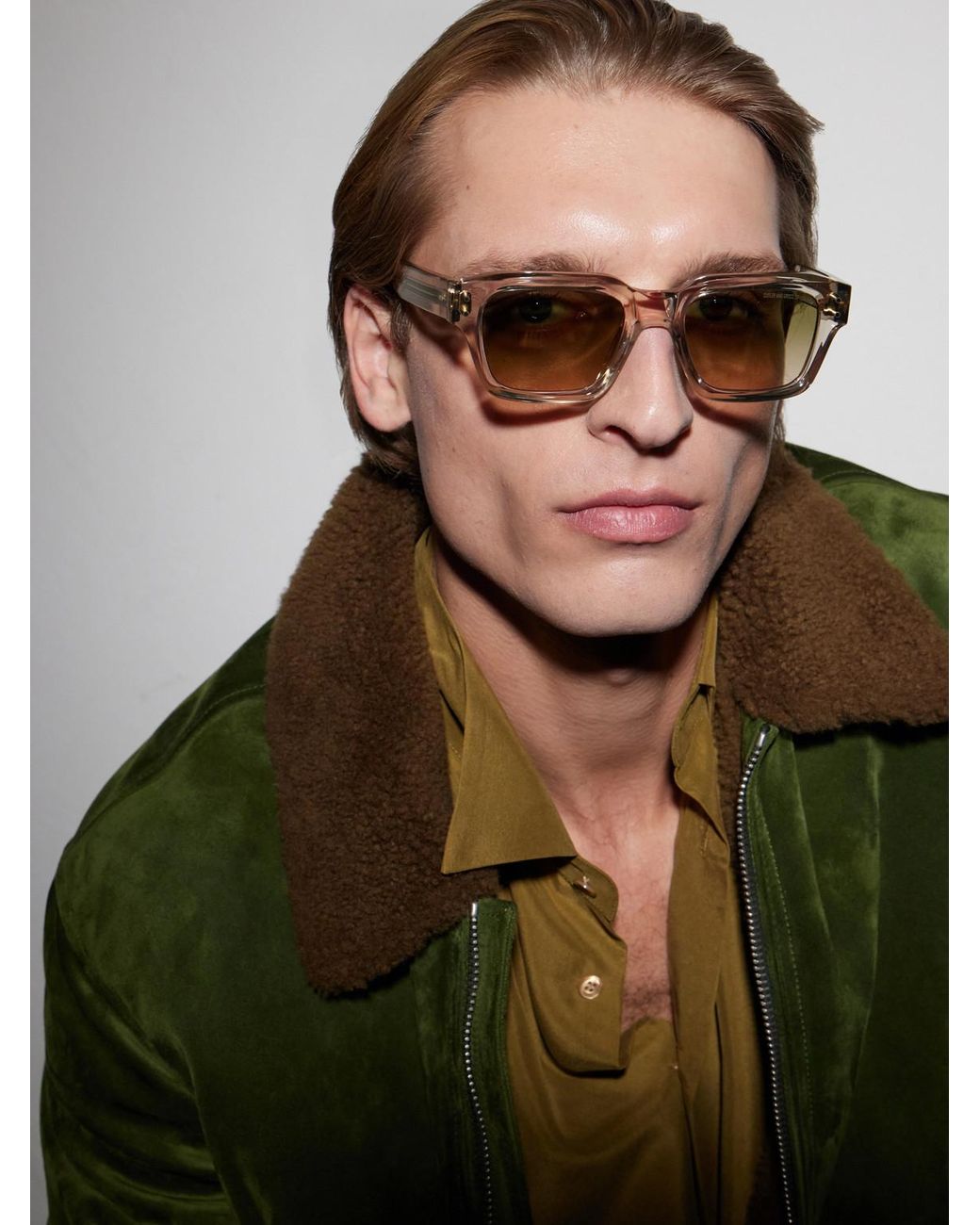 Cutler & Gross Natural 1432 Square-Frame Acetate Sunglasses for men
