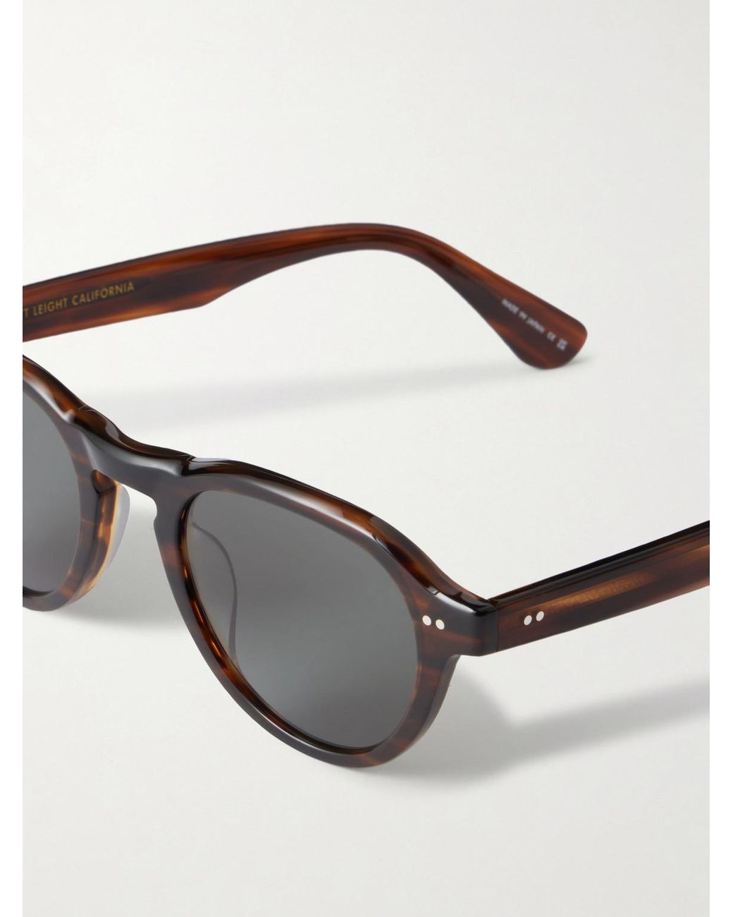 Garrett Leight Brown Mcnally Round-Frame Tortoiseshell Acetate Sunglasses for men