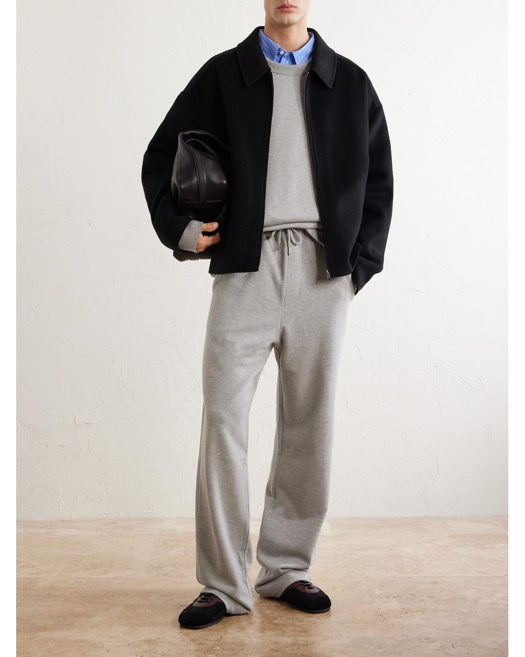 Dries Van Noten Gray Hamer Straight-Leg Cotton-Jersey Sweatpants for men